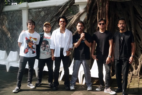 Band Nidji berkunjung ke Kumparan, Rabu (13/8/2025). Foto: Febria Adha Larasati/kumparan