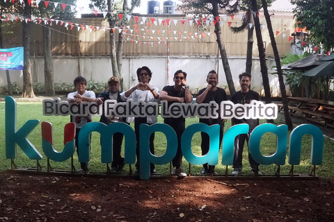Band Nidji berkunjung ke kumparan, Rabu (13/8/2025). Foto: Febria Adha Larasati/kumparan
