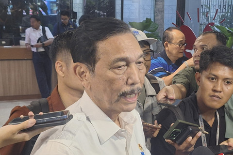 Ketua Dewan Ekonomi Nasional (DEN) Luhut Binsar Panjaitan di kantor DEN, Jakarta Pusat pada Rabu (13/8/2025). Foto: Argya D. Maheswara/kumparan 