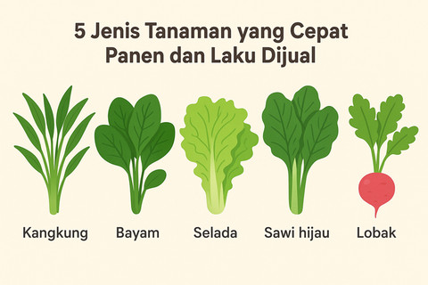 Ilustrasi tanaman yang cepat panen.
