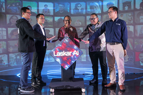 Suasana simbolis pembukaan Graduation peserta Laskar AI 2025 di kawasan Thamrin, Jakarta, Kamis (14/8/2025). Foto: Iqbal Firdaus/kumparan