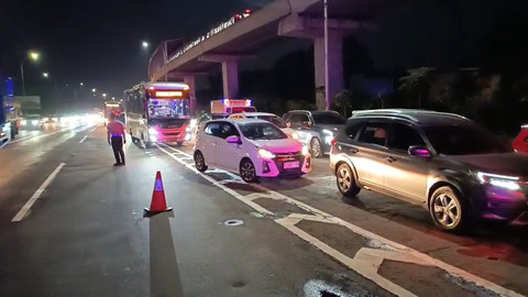 Tol Jagorawi KM 15 arah Cibubur mengalami kemacetan, Kamis (14/8/2025). Foto: Dok. PJR Jagorawi