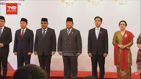 Presiden RI Prabowo Subianto menghadiri Sidang Tahunan MPR dan Sidang Bersama DPR dan DPD Tahun 2025 di gedung Parlemen, Jakarta, Jumat (15/8). Foto: YouTube/ TVR Parlemen