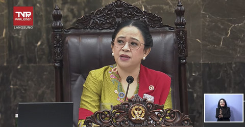 Ketua DPR RI Puan Maharani menyampaikan pidato saat Sidang Tahunan MPR/DPR RI 2025 di Gedung Nusantara, Kompleks Parlemen, Jakarta, Jumat (15/8/2025). Foto: Youtube/TV Parlemen