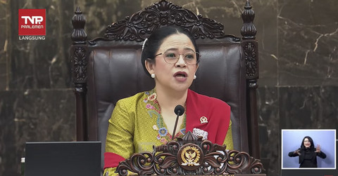 Ketua DPR RI Puan Maharani menyampaikan pidato saat Sidang Tahunan MPR/DPR RI 2025 di Gedung Nusantara, Kompleks Parlemen, Jakarta, Jumat (15/8/2025). Foto: Youtube/TV Parlemen