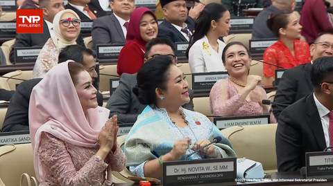 Titiek Soeharto usai pidato sidang tahunan MPR/DPR. Foto: Youtube/TVR PARLEMEN