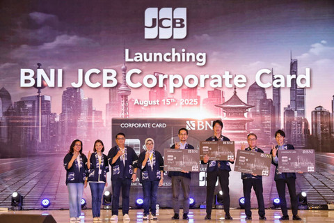 BNI dan JCB luncurkan kartu kredit BNI JCB Corporate Card untuk memenuhi kebutuhan transaksi operasional perusahaan Jepang di Indonesia yang berlangsung pada BNI wondrX 2025 di ICE BSD, Tangerang pada Jumat (15/8/2025). Foto: Dok. BNI