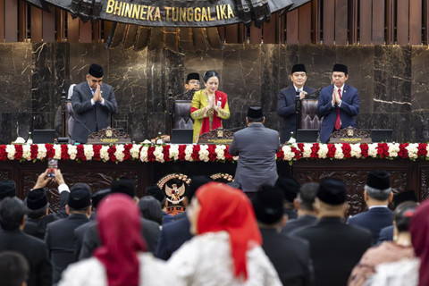 Ketua DPR RI Puan Maharani di Sidang Tahunan DPR, Jumat (15/8/2025). Foto: Dok. DPR RI