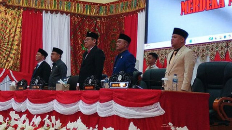 Rapat Paripurna DPRD Kabupaten Bolmong Tingkat II terkait Ranperda RPJMD 2025-2029.