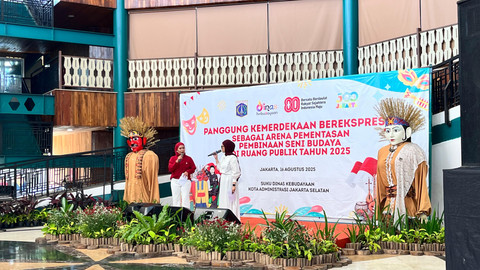Suasana perayaan HUT ke-80 RI di Setu Babakan, Jagakarsa, Jakarta Selatan, Sabtu (16/8/2025). Foto: Nasywa Athifah/kumparan