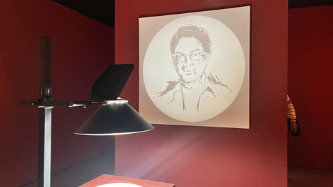 Koleksi karya seni Henk Ngantung yang dipamerkan untuk memperingati HUT ke-80 RI di Museum Perumusan Naskah Proklamasi, Menteng, Jakarta Pusat, Sabtu (16/8/2025). Foto: Nasywa Athifah/kumparan