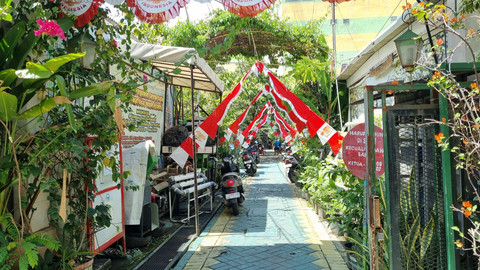 Suasana Kampung Wisata Ondomohen di Jalan Ondomohen Magersari 2, Kota Surabaya, Rabu (20/8/2025). Foto: Farusma Okta Verdian/kumparan