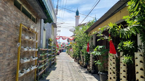 Suasana Kampung Wisata Ondomohen di Jalan Ondomohen Magersari 2, Kota Surabaya, Rabu (20/8/2025). Foto: Farusma Okta Verdian/kumparan