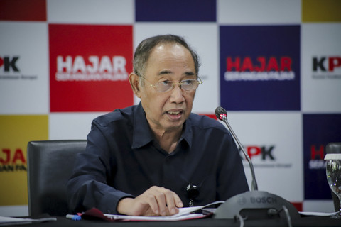 Ketua Dewan Pengawas KPK, Gusrizal berbicara pada Konferensi pers Kinerja Dewan Pengawas KPK Semester I Tahun 2025 di Gedung KPK C1, Jakarta, Kamis (21/8/2025). Foto: Jamal Ramadhan/kumparan