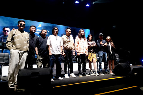 Peterpan gelar latihan bareng empat vokalis di kawasan Kebagusan, Jakarta Selatan, Kamis (21/8/2025). Foto: Giovanni/kumparan
