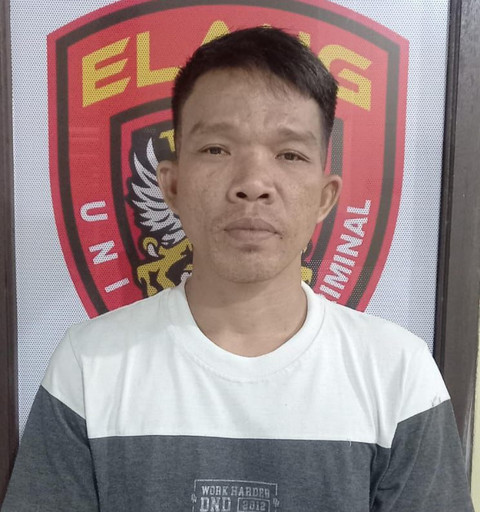 Pria bernama Salam saat ditangkap polisi. (ist)