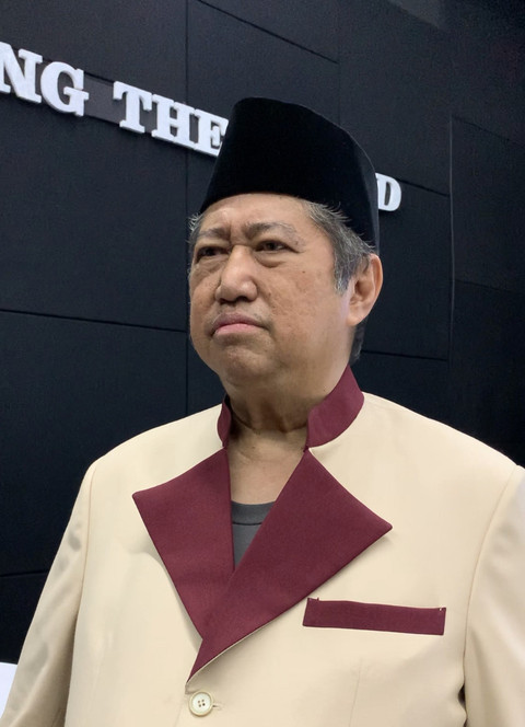 Harry Kiss, ayah Vidi Aldiano, di sela peluncuran single Salah Sendiri di kawasan Cilandak, Jakarta Selatan, pada Kamis (21/8/2025). Foto: Vincentius Mario/kumparan