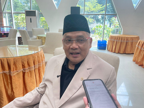 Kepala Badan Penyelenggara Haji (BP Haji), Irfan Yusuf atau Gus Irfan, saat ditemui di Kantor Kemenag, Jakarta Pusat, Sabtu (23/8/2025). Foto: Fadhil Pramudya/kumparan