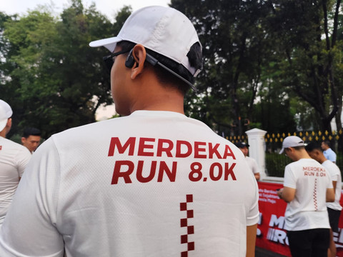 Suasana event lari Merdeka Run 8.0 di Istana Merdeka Jakarta, Minggu (24/8/2025). Foto: Luthfi Humam/kumparan