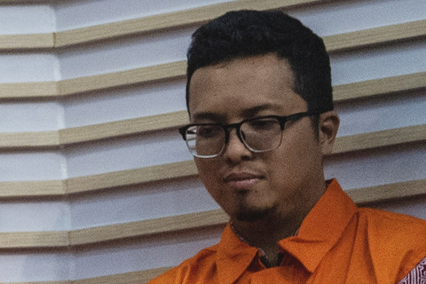 Tersangka kasus dugaan pemerasan terkait pengurusan sertifikat keselamatan dan kesehatan kerja (K3) Kemnaker Miki Mahfud pada konferensi pers di Gedung Merah Putih KPK, Jakarta, Jumat (22/8/2025). Foto: Bayu Pratama S/ANTARA FOTO