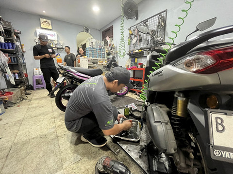 Bengkel sepaialis motor matik, Matic Mania. Foto: Fitra Andrianto/kumparan