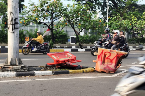 Kondisi lalu lintas di kawasan Senayan, Jakarta, Selasa (26/8/2025). Foto: Rachmadi Rasyad/kumparan