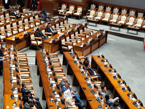 Suasana Sidang Paripurna ke-4 masa persidangan I tahun 2025-2026 di Kompleks Parlemen Senayan, Jakarta, Selasa (26/8/2025).  Foto: L...                    </div>

                    <div class=