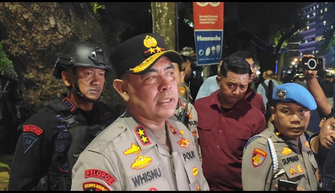 Kapolda Sumatera Utara, Irjen Whisnu Hermawan Februanto saat ditemui setelah massa demo diamankan, Medan, Selasa (26/8). Dok. Amar marpaung/kumparan