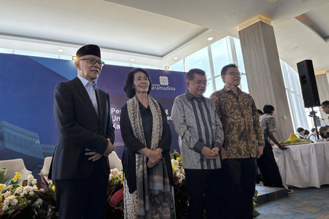 Peresmian Kampus Paramadina Cipayung, Jakarta Timur di Gedung Nurcholis Madjid, Rabu (27/8/2025). Foto: Abid Raihan/kumparan