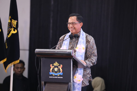Mendagri Tito Karnavian di acara Rapimprov Kadin Sulawesi Tenggara di Kendari, Rabu (27/8/2025). Dok Kemendagri Foto: Kemendagri RI