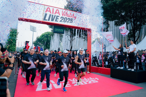 Keseruan lari bersama di acara AIA Vitality Live 2025. Foto: Dok. AIA