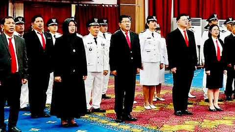 Pelantikan pejabat di Pemkot Manado, Kamis 28 Agustus 2025. (foto: istimewa)