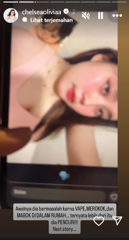 IG Story Chelsea Olivia.
