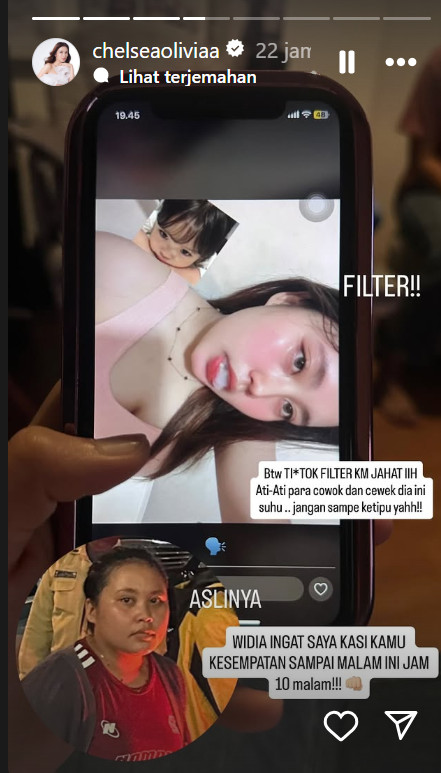 IG Story Chelsea Olivia. 