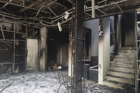 Kondisi wisma MPR di Bandung, Jawa Barat, yang hangus usai dibakar massa demo, Jumat (29/8/2025). Foto: Dok. Istimewa