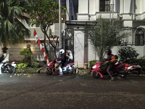 Suasana kediaman Sekjen PAN Eko Patrio di kawasan Kuningan, Jakarta, pada Sabtu (30/8/2025). Foto: Luthfi Humam/kumparan