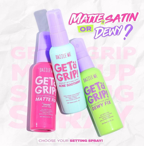Dazzle Me Get a Grip! Makeup Setting Spray Fix. Foto: Instagram @dazzleme_id