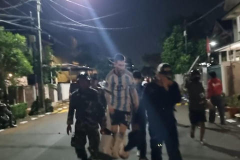 Standing Character Lionel Messi yang digondol dari rumah Menteri Keuangan Sri Mulyani. Foto: Dok. Istimewa