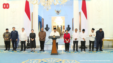 Presiden Prabowo Subianto didampingi Ketua Umum Partai memberikan keterangan pers di Istana Negara, Jakarta, Minggu (31/8/2025). Foto: Youtube/Sekretariat Presiden