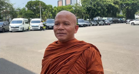 Bhante Kamsai Sumano Mahathera di Istana Negara pada Senin (1/9/2025). Foto: Luthfi Humam/kumparan