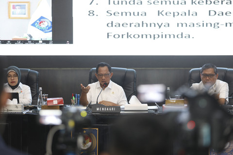 Mendagri Tito Karnavian memimpin Rapat Koordinasi Pengendalian Inflasi Daerah di Gedung Sasana Bhakti Praja (SBP) Kantor Pusat Kemendagri, Jakarta, Selasa (2/9/2025). Foto: Dok. Kemendagri