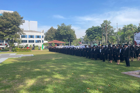 Suasana pelantikan dan pengambilan sumpah jabatan fungsional Pemprov Jakarta, di Halaman Balaikota Jakarta, Rabu (3/9/2025). Foto: Fadhil Pramudya/kumparan