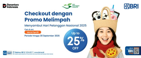 Diskon spesial Hari Pelanggan Nasional 2025 bersama BRI. Foto: Dok. BRI