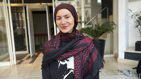 Wanda Hamidah siap berlayar menuju Gaza dalam agenda Global Sumud Flotilla, Kamis (4/9/2025). Foto: Rizki Baiquni Pratama/kumparan