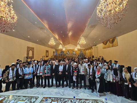 Kunjungan tokoh nasional Palestina, Dr Mustafa Bargouti, di Indonesia Foto: Fahmi Salim