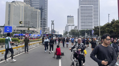 Suasana car free day di Jalan Sudirman, Jakarta, Minggu (7/9/2025). Foto: Haya Syahira/kumparan