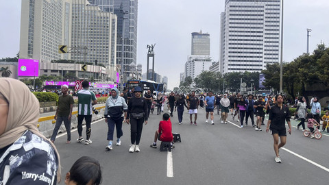 Suasana car free day di Jalan Sudirman, Jakarta, Minggu (7/9/2025). Foto: Haya Syahira/kumparan