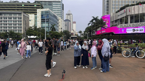Suasana car free day di Jalan Sudirman, Jakarta, Minggu (7/9/2025). Foto: Haya Syahira/kumparan