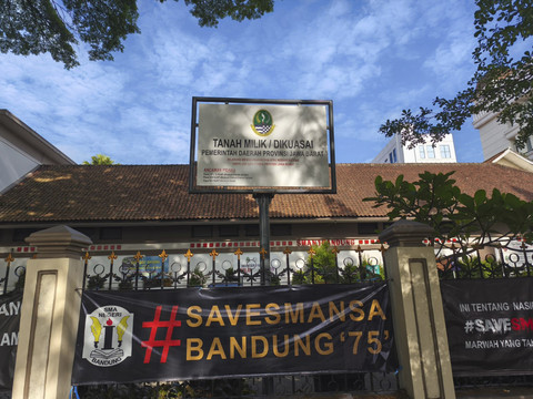 SMA Negeri 1 Bandung di Jalan. Ir. H. Juanda Nomor 93, Senin (8/9/2025). Foto: Linda Lestari/kumparan