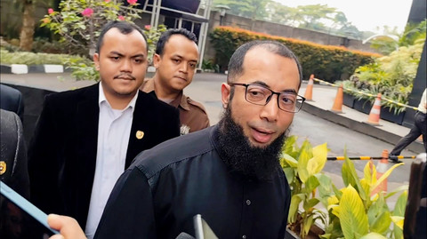 Khalid Basalamah di KPK, Selasa (9/9/2025). Foto: Jonathan Devin/kumparan